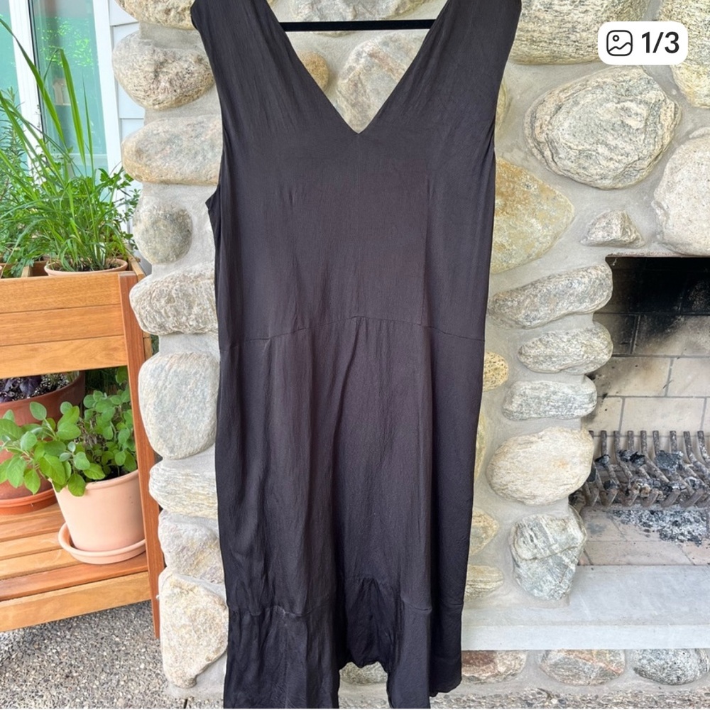 Everlane Satin V-Neck Maxi Dress